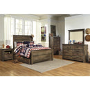 Signature Design by Ashley Trinell B446B9 Full Panel Bed with 1 Large Storage Drawer IMAGE 2