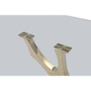 Furniture Line Italia Legend Dining Table with Glass Top and Pedestal Base Italia Legend Dining Table - Glass/Gold IMAGE 7