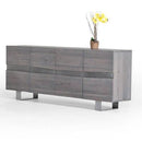 Furniture Line Oak Graphite Buffet Oak Graphite Buffet - Grey IMAGE 1