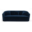 VIG Furniture Divani Casa Palomar Stationary Fabric Sofa Divani Casa Palomar 75534 Sofa - Blue/Brass IMAGE 1