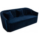 VIG Furniture Divani Casa Palomar Stationary Fabric Sofa Divani Casa Palomar 75534 Sofa - Blue/Brass IMAGE 2