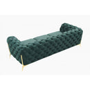 VIG Furniture Divani Casa Sheila Stationary Fabric Sofa Divani Casa Sheila 77575 Sofa - Emerald Green IMAGE 3