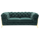 VIG Furniture Divani Casa Sheila Stationary Fabric Loveseat Divani Casa Sheila 77575 Loveseat - Emerald Green IMAGE 1