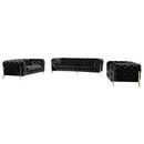 VIG Furniture Divani Casa Sheila Stationary Fabric Loveseat Divani Casa Sheila 75345 Loveseat - Black IMAGE 4