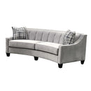 Elite Sofa Designs Payton Stationary Fabric Sofa Payton Curved Sofa - Hailey Chalk IMAGE 2