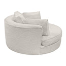 Elite Sofa Designs Nest Swivel Fabric Chair Nest Swivel Chair - Sheepskin Natural IMAGE 4