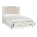 Magnussen Willowbrook B5324-55A Complete Queen Panel Storage Bed w/Upholstered Headboard IMAGE 2