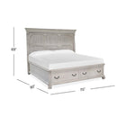 Magnussen Bronwyn B4436-54B Complete Queen Panel Storage Bed IMAGE 3