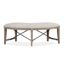 Magnussen Paxton Place D4805-67 Curved Bench with Upholstered Seat IMAGE 3