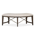 Magnussen Westley Falls D4399-67 Curved Bench with Upholstered Seat IMAGE 3