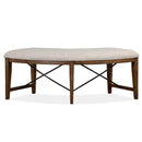 Magnussen Bay Creek D4398-67 Curved Bench with Upholstered Seat IMAGE 4