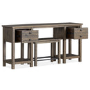 Magnussen Smithton T5537-73 Rectangular Sofa Table with 1 Stool IMAGE 2