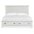 Magnussen Charleston B5611-65WH King Panel Storage Bed - White IMAGE 3