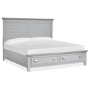 Magnussen Charleston B5611-65GY King Panel Storage Bed - Grey IMAGE 1