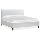 Magnussen Lindon B5570-50W Queen White Upholstered Island Bed IMAGE 1