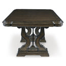 Signature Design by Ashley Maylee Dining Table with Pedestal Base D947-55B/D947-55T IMAGE 4