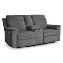 Signature Design by Ashley Barnsana Power Reclining Fabric Loveseat with Console 3320296C IMAGE 1