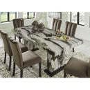 Signature Design by Ashley Jeshina Dining Table with Faux Marble Top and Pedestal Base PCD581-26T/PCD581-26B IMAGE 5
