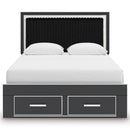 Signature Design by Ashley Zuraleus PCB3380B4 Queen Upholstered Panel Storage Bed IMAGE 3