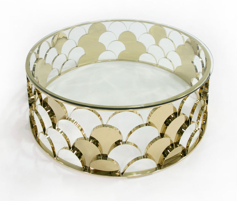 Javier Gold Round Coffee Table