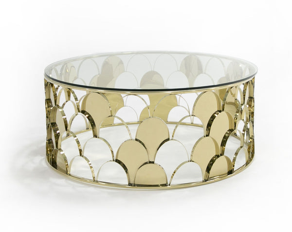 Javier Gold Round Coffee Table