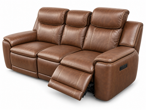 Tuscany Dual Power Reclining Sofa with Power Headrests
