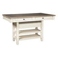  Signature Design by Ashley Bolanburg D647D9 7 pc Counter Height Dining Set IMAGE 3