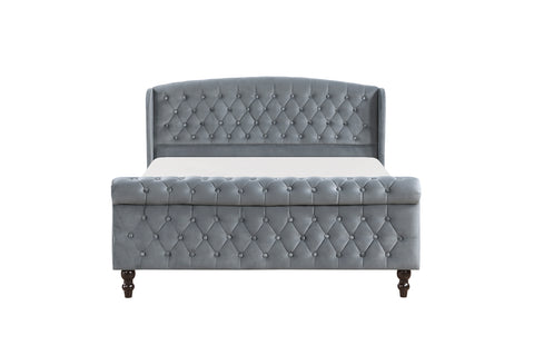 Heirloom Queen Platform Bed – Dark Grey