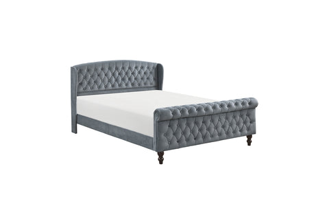 Heirloom Queen Platform Bed – Dark Grey