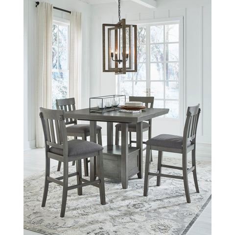  Signature Design by Ashley Hallanden D589D3 5 pc Counter Height Dining Set IMAGE 1