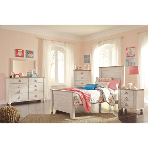  Signature Design by Ashley Willowton B267 4 pc Twin Panel Bedroom Set IMAGE 1