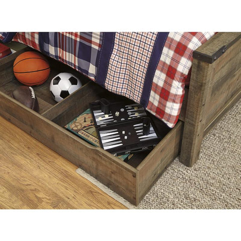  Signature Design by Ashley Trinell B446B9 Full Panel Bed with 1 Large Storage Drawer IMAGE 3