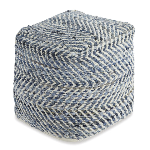  Signature Design by Ashley Chevron A1000445 Pouf IMAGE 1
