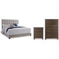  Signature Design by Ashley Dolante B130B7 5 pc Queen Upholstered Panel Bedroom Set IMAGE 1