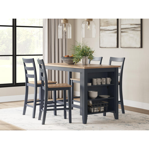  Signature Design by Ashley Gesthaven D399D2 5 pc Counter Height Dining Set IMAGE 1