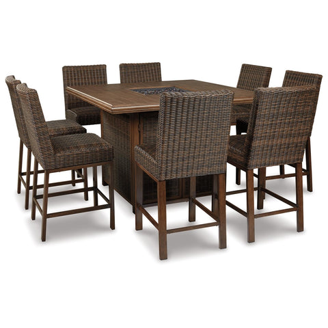  Signature Design by Ashley Paradise Trail P750P6 9-piece Outdoor Dining Set IMAGE 2