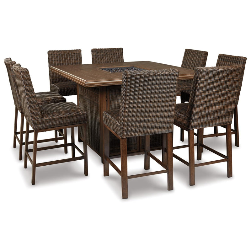  Signature Design by Ashley Paradise Trail P750P6 9-piece Outdoor Dining Set IMAGE 2