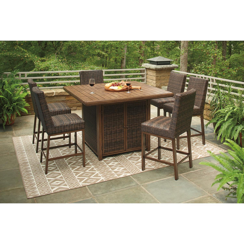  Signature Design by Ashley Paradise Trail P750P8 7-piece Outdoor Seating Set IMAGE 1