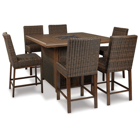  Signature Design by Ashley Paradise Trail P750P8 7-piece Outdoor Seating Set IMAGE 2