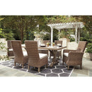  Signature Design by Ashley Beachcroft P791P2 7-piece Outdoor Dining Set IMAGE 1