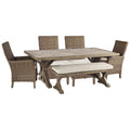  Signature Design by Ashley Beachcroft P791P4 7-piece Outdoor Dining Set IMAGE 2