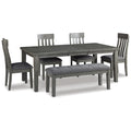  Signature Design by Ashley Hallanden D589D2 6 pc Dining Set IMAGE 2