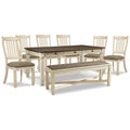  Signature Design by Ashley Bolanburg D647D26 6 pc Dining Set IMAGE 1