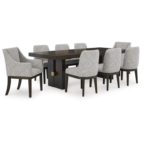  Signature Design by Ashley Burkhaus D984D7 9 pc Dining Set IMAGE 1