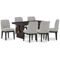  Signature Design by Ashley Burkhaus D984D8 7 pc Dining Set IMAGE 1
