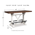  Signature Design by Ashley Valebeck D546D13 3 pc Counter Height Dining Set IMAGE 5