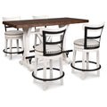  Signature Design by Ashley Valebeck D546D4 5 pc Counter Height Dining Set IMAGE 1