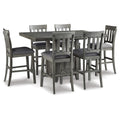  Signature Design by Ashley Hallanden D589D4 7 pc Counter Height Dining Set IMAGE 2