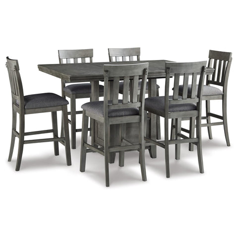  Signature Design by Ashley Hallanden D589D4 7 pc Counter Height Dining Set IMAGE 2