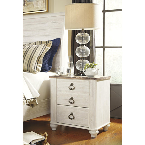  Signature Design by Ashley Willowton 2-Drawer Nightstand B267-92 IMAGE 2